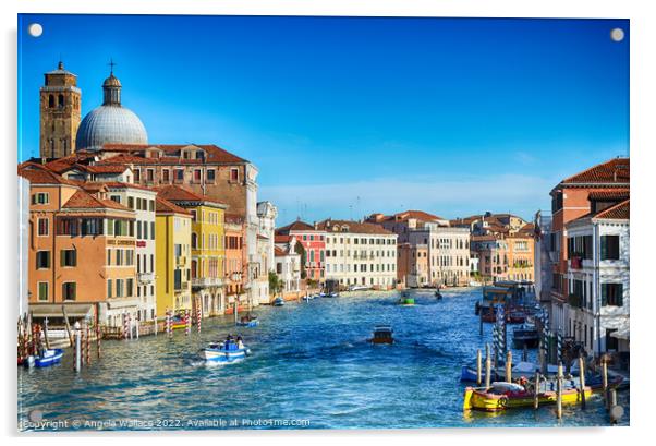 Grand Canal Venice 2 Acrylic by Angela Wallace