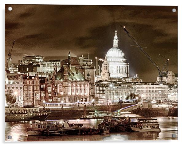 The Thames skyline Acrylic by Angela Wallace