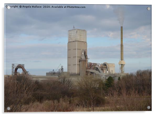 Tarmac  Cement Plant Dunbar Landscape Acrylic by Angela Wallace