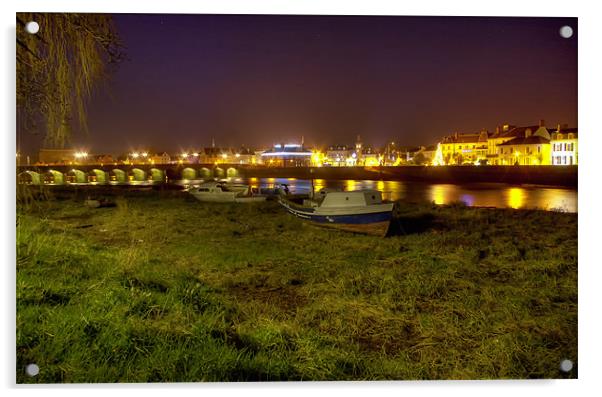 Barnstaple Christmas Lights Acrylic by Dave Wilkinson North Devon Ph