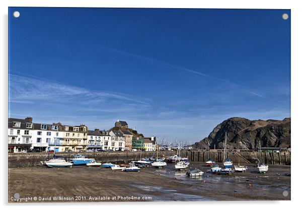 Ilfracombe Harbour Acrylic by Dave Wilkinson North Devon Ph