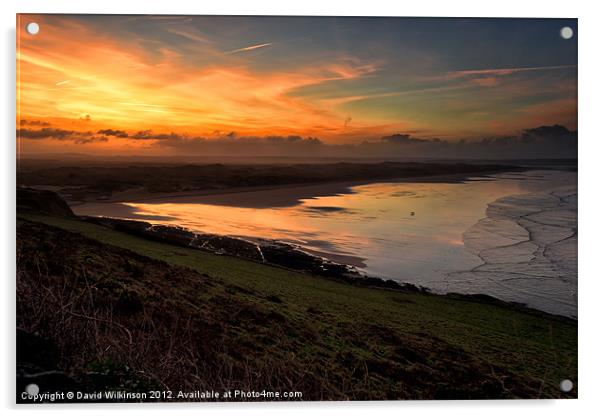 Saunton Sands Acrylic by Dave Wilkinson North Devon Ph