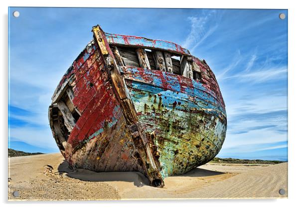 Wreck Acrylic by Dave Wilkinson North Devon Ph