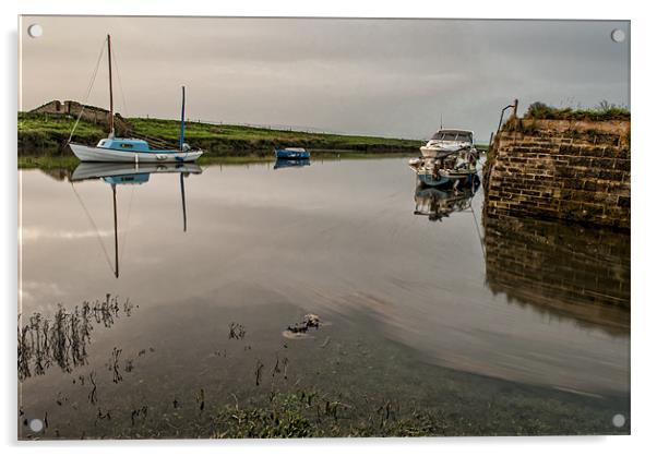 Velator Quay Acrylic by Dave Wilkinson North Devon Ph