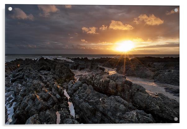 Croyde Bay Acrylic by Dave Wilkinson North Devon Ph