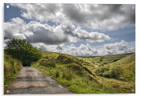 Exmoor Landscape Acrylic by Dave Wilkinson North Devon Ph