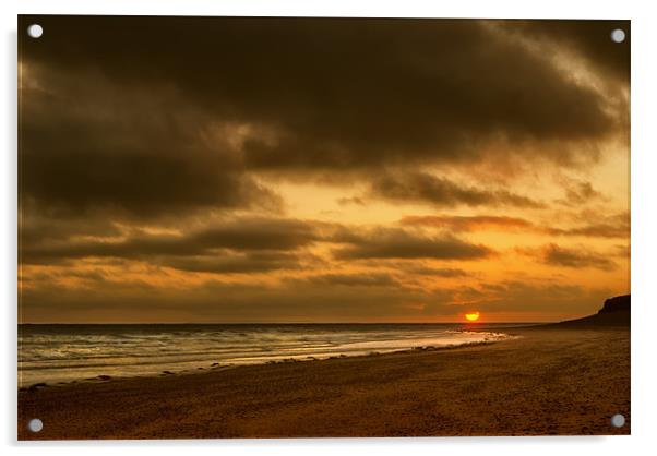 North Devon Sunset Acrylic by Dave Wilkinson North Devon Ph