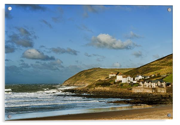 Croyde Bay Acrylic by Dave Wilkinson North Devon Ph