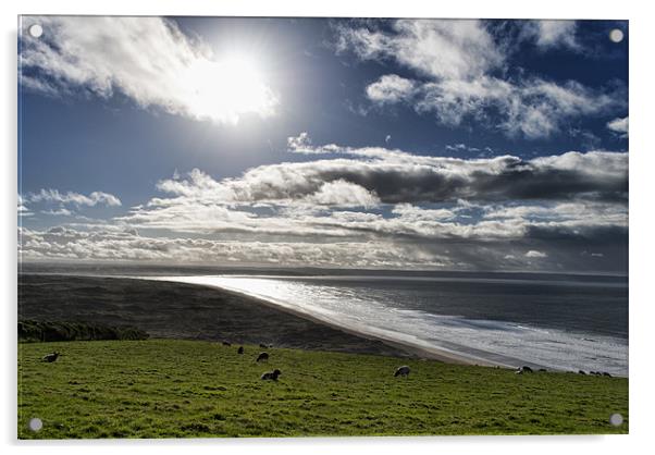 Saunton Sands Acrylic by Dave Wilkinson North Devon Ph