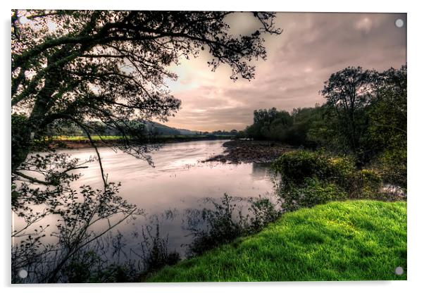 River Taw Acrylic by Dave Wilkinson North Devon Ph