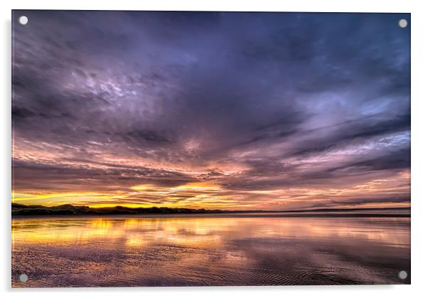 Saunton Sands reflections Acrylic by Dave Wilkinson North Devon Ph