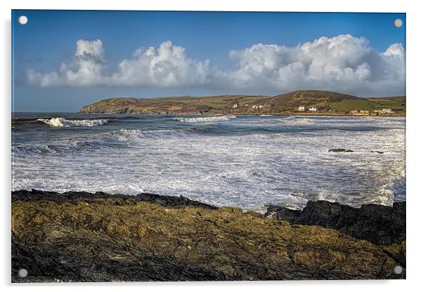 Surfs up Acrylic by Dave Wilkinson North Devon Ph