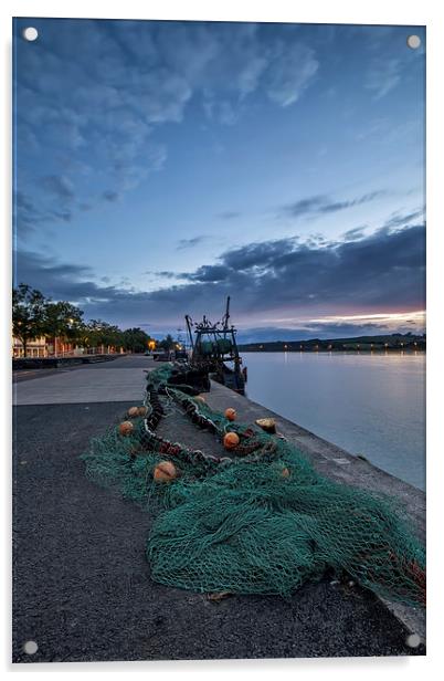  Bideford Quay Acrylic by Dave Wilkinson North Devon Ph