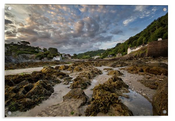  Lee Bay Nr Ilfracombe Acrylic by Dave Wilkinson North Devon Ph