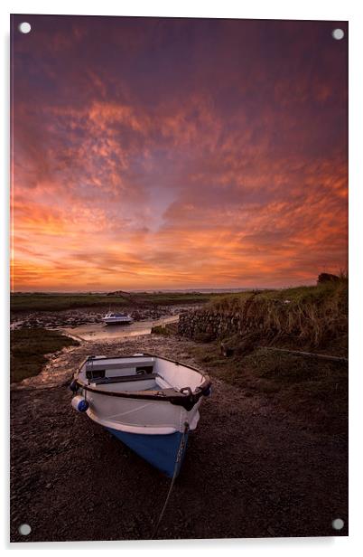  Velatror Quay sunrise Acrylic by Dave Wilkinson North Devon Ph