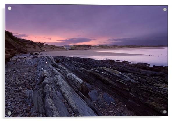  Saunton Sands sunrise Acrylic by Dave Wilkinson North Devon Ph