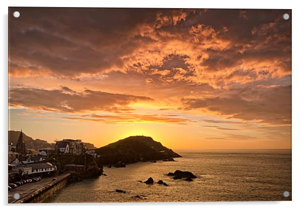  Capstone Point Ilfracombe Acrylic by Dave Wilkinson North Devon Ph