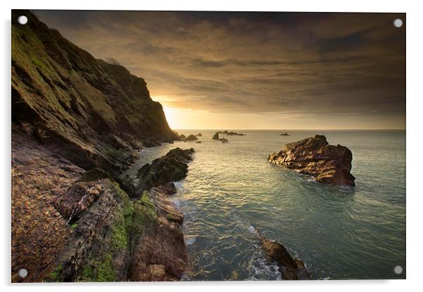  North Devon Coastline at Ilfracombe. Acrylic by Dave Wilkinson North Devon Ph