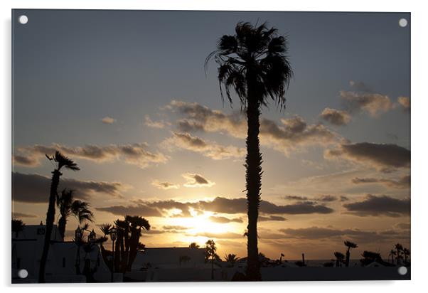 Lanzarote Sunrise Acrylic by Rick Parrott