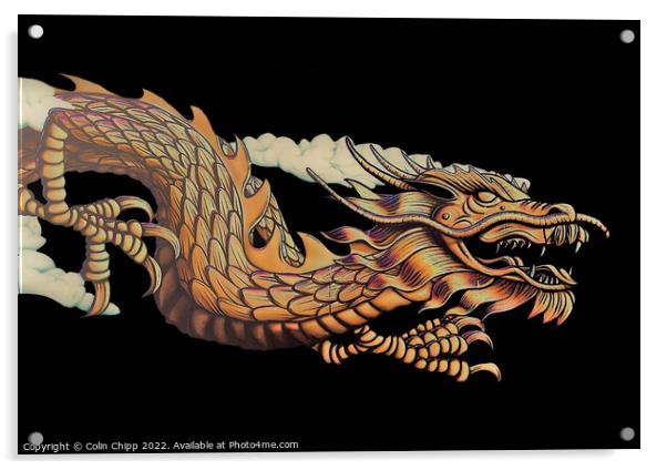 Chinese dragon 2 Acrylic by Colin Chipp