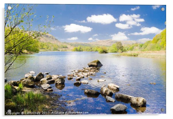 Rydal Water Acrylic by Colin Chipp