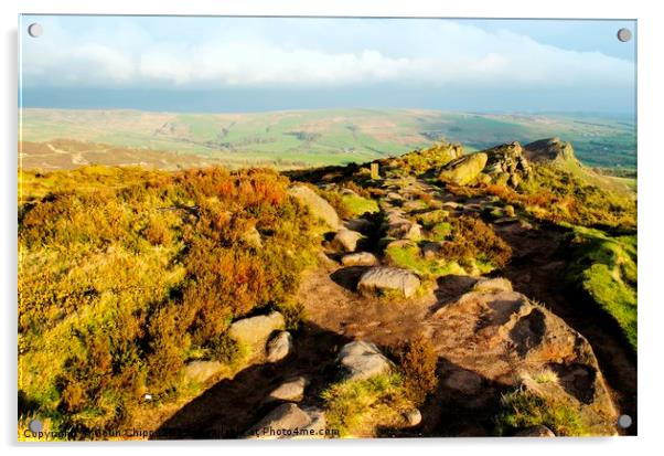 Golden Hour on The Roaches Acrylic by Colin Chipp