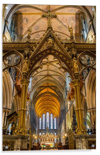 Golden altar Acrylic by Colin Chipp