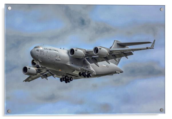 USAF C-17 Globemaster Acrylic by Derek Beattie