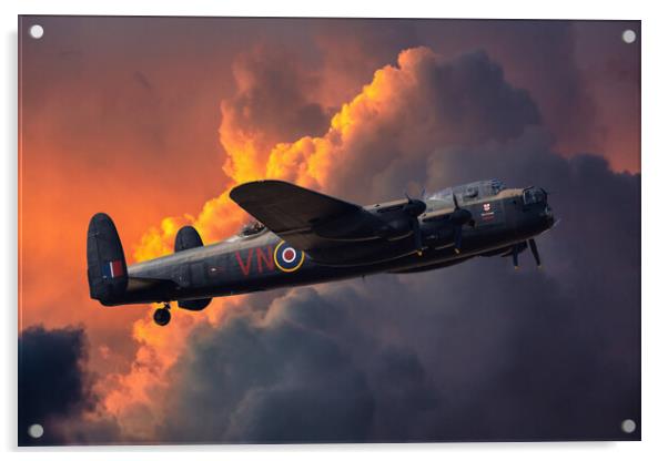 Lancaster Through The Storm Acrylic by Derek Beattie