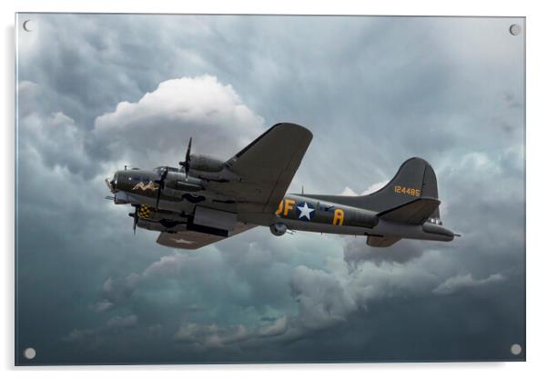 Boeing B-17 Flying Fortress Sally B Acrylic by Derek Beattie