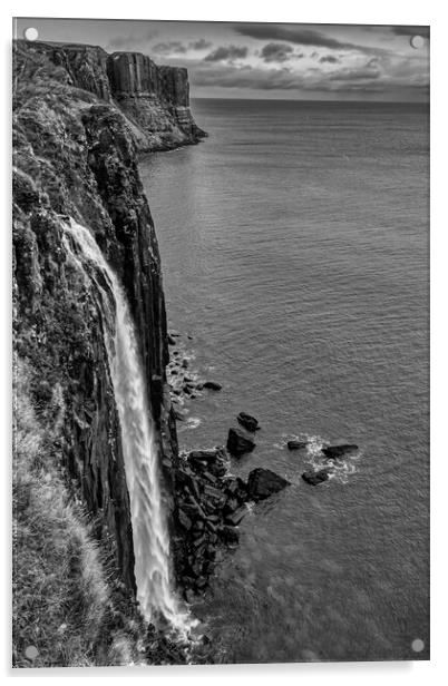Mealt Waterfall and Kilt Rock Isle of Skye Acrylic by Derek Beattie