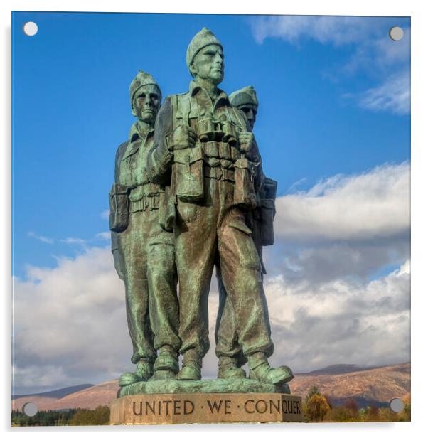 Spean Bridge Commando Memorial Acrylic by Derek Beattie