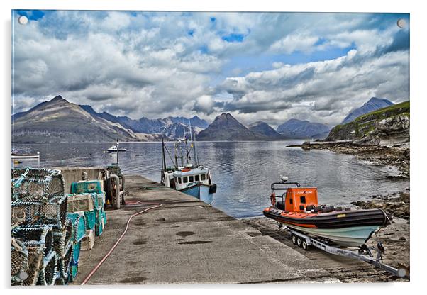 Elgol Jetty Isle of Skye Acrylic by Derek Beattie