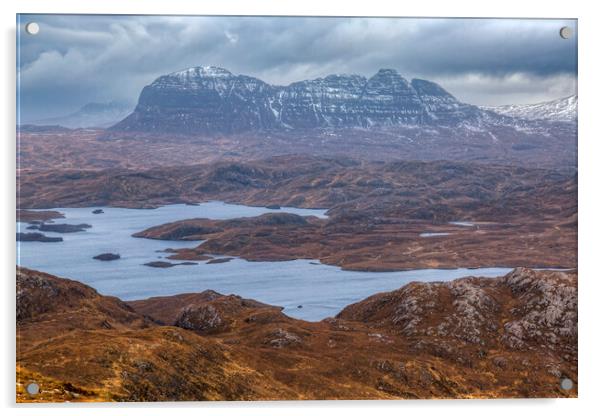 Suilven an Assynt Landscape Acrylic by Derek Beattie