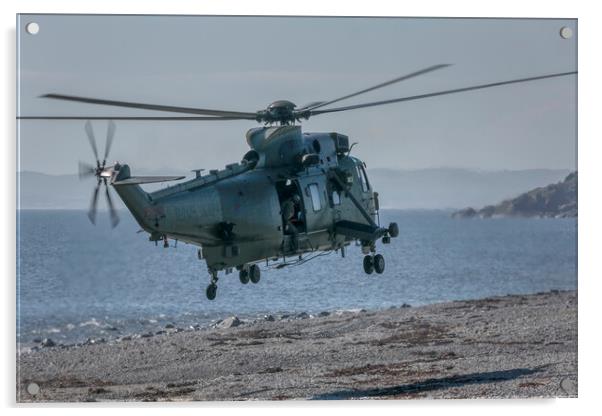 Royal Navy Sea King HC4 Acrylic by Derek Beattie