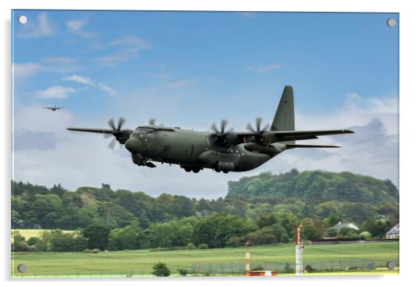 Lockheed Martin C-130J Hercules RAF Acrylic by Derek Beattie