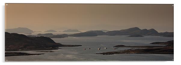 Summer Isles  Scotland Panorama Acrylic by Derek Beattie