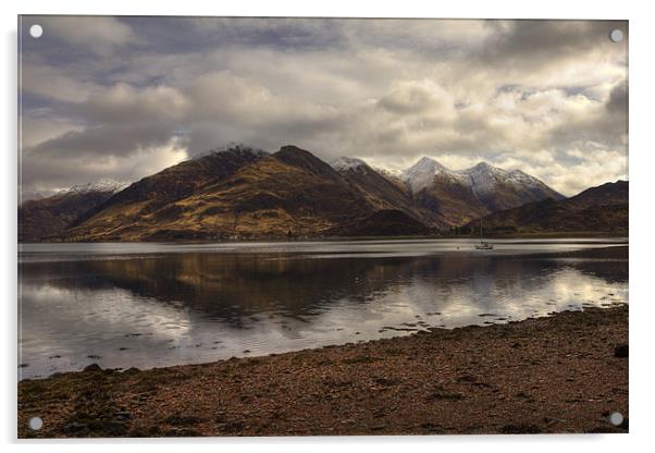 The Five Sisters of Kintail Scotland Acrylic by Derek Beattie