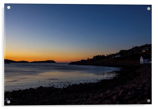Shieldaig Sunset Scotland Acrylic by Derek Beattie