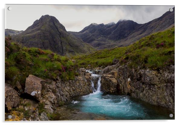 The Fairy Pools Waterfalls, Isle of Skye Acrylic by Derek Beattie