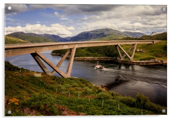 The Kylesku Bridge Scotland Acrylic by Derek Beattie