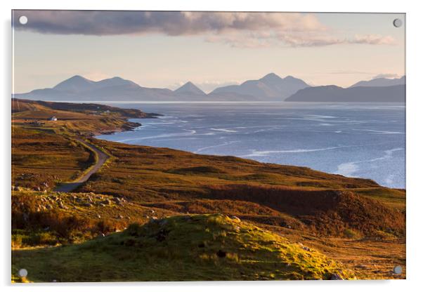 Isle of Skye from the Applecross Peninsula Acrylic by Derek Beattie