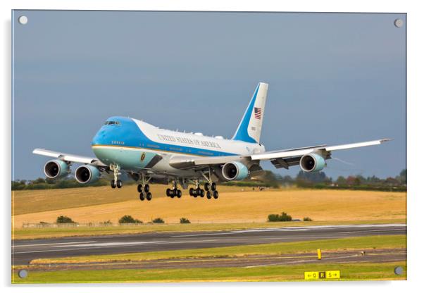 USAF Air Force One Boeing 747 Acrylic by Derek Beattie