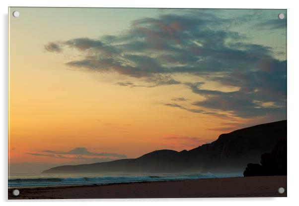 Sandwood Bay at Sunset Acrylic by Derek Beattie
