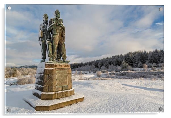 Commando Memorial at Spean Bridge Acrylic by Derek Beattie