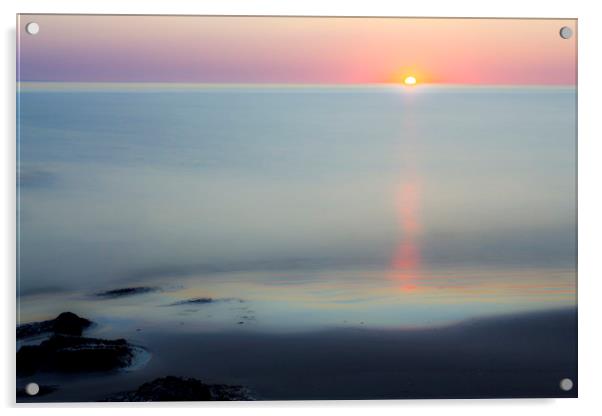 Sunset at Killantringan Beach Acrylic by Derek Beattie