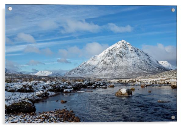 Majestic Buachaille Etive Mor and The Glistening R Acrylic by Derek Beattie