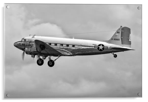 Douglas DC-3C N47E  Miss Virginia Acrylic by Derek Beattie