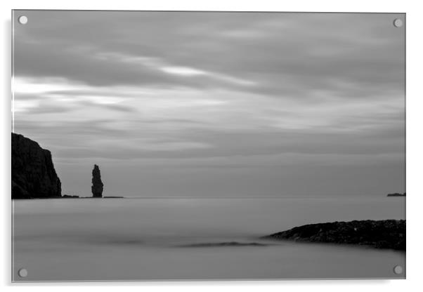 Sandwood Bay Sea Stack Scotland Acrylic by Derek Beattie