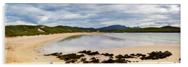 Balnakeil Beach Scotland Panorama Acrylic by Derek Beattie